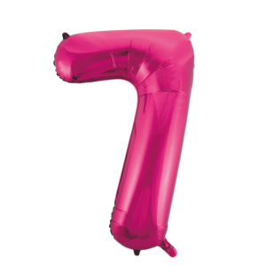 Cijfer folieballonnen roze 86cm